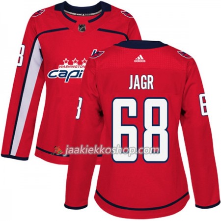 Nainen NHL Washington Capitals Pelipaita Jaromir Jagr 68 Adidas 2017-2018 Punainen Authentic